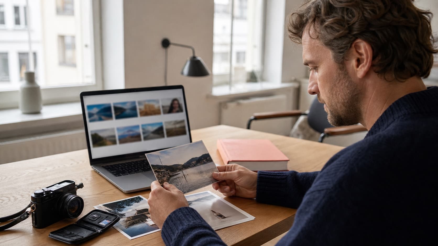 Billeder gennemgås før komprimering og download